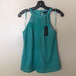 NEW Cable & Gauge Teal Lace Top